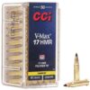 CCI Rimfire Ammunition .17 HMR 17 gr VMax 2550 fps 2000/ct Case (40-50/ct)