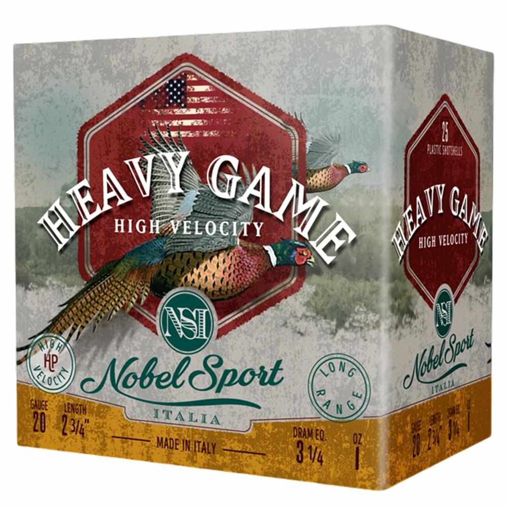 Nobel Sport Heavy Game High Velocity Shotshell  20ga 2-3/4" 1oz 1330 fps #6 25/ct