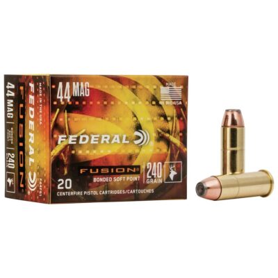 Federal Fusion Handgun Ammunition .44 Mag 240gr JSP 1290 fps 20/ct