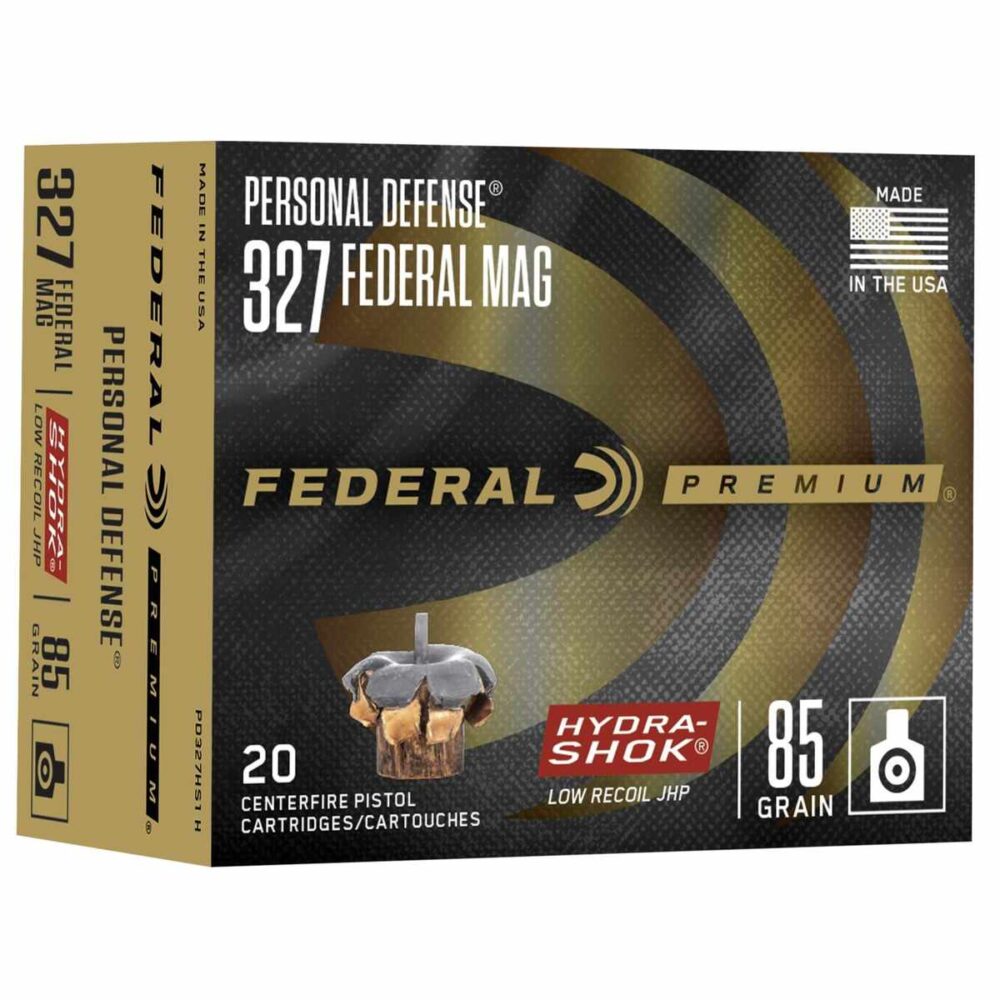 Federal Premuim Personal Defense Handgun Ammunition .327 Mag 85 gr JHP 1400 fps 20/ct