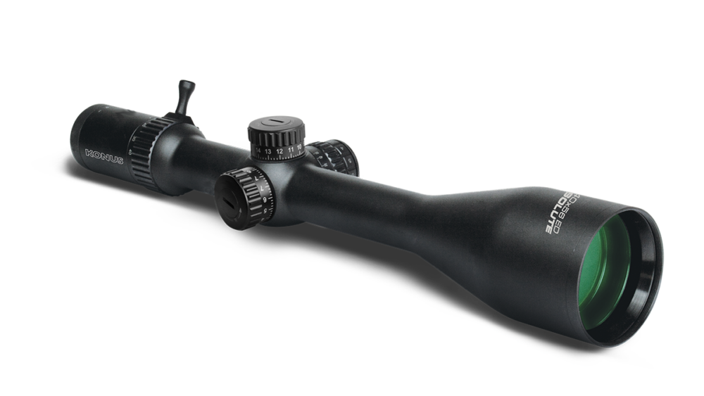 Konus Absolute Rifle Scope 5-40x56 Zoom 30mm SFP 550 Ballistic Reticle Illum - Black