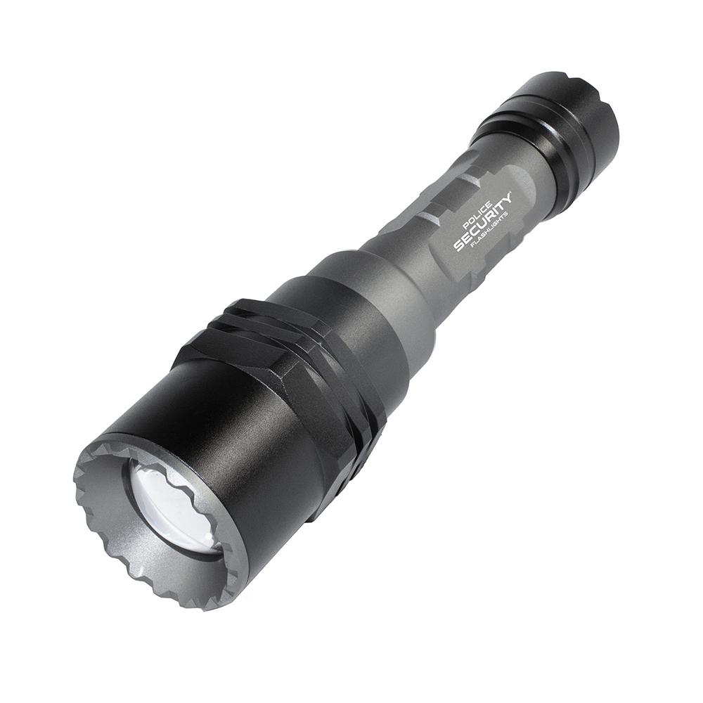 Police Security Flashlights Long Throw Flashlight 700 Lumens Black 1/3 Mile