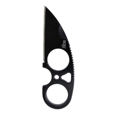 SOG Knives Snarl Blackout Fixed Blade Knife 2.3" Sheepsfoot Blade Black