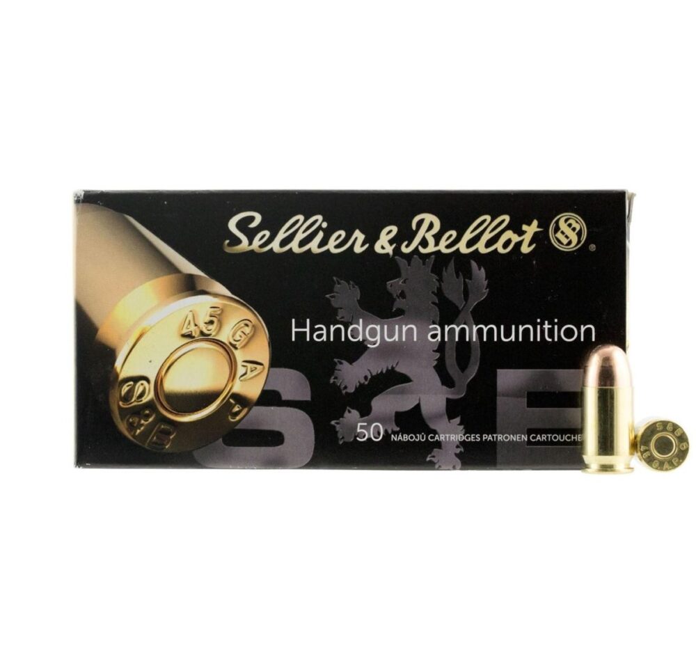 Sellier & Bellot Pistol & Revolver Ammo .45 Gap 230 gr FMJ 50/ct
