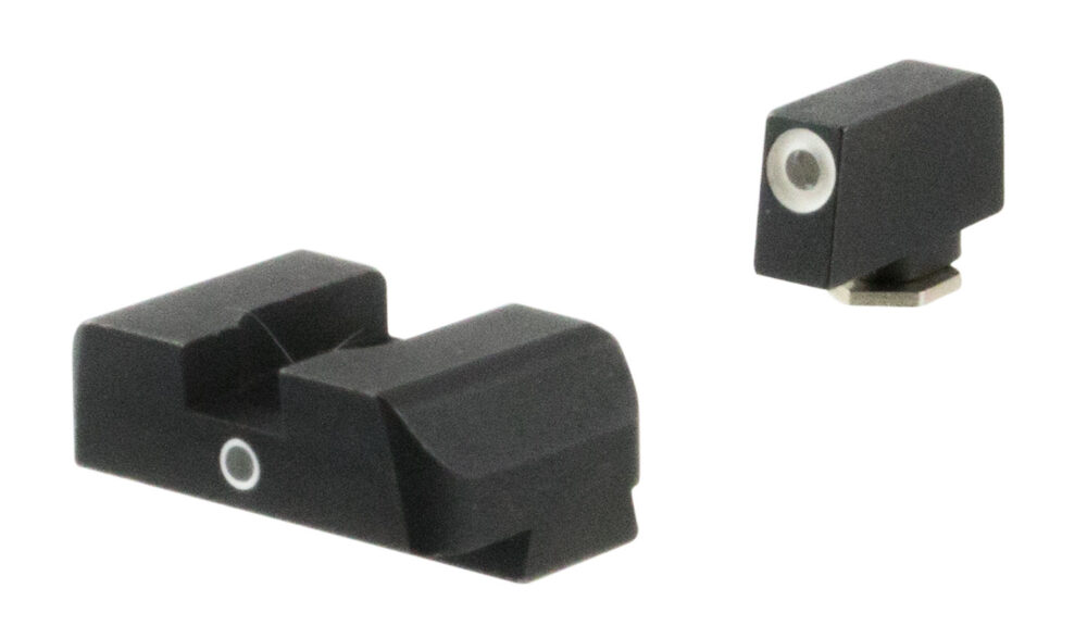 AmeriGlo GL5101 i-Dot Sight  Set for Glock  Green Tritium White Outline Front Sight-Green Tritium Rear Sight