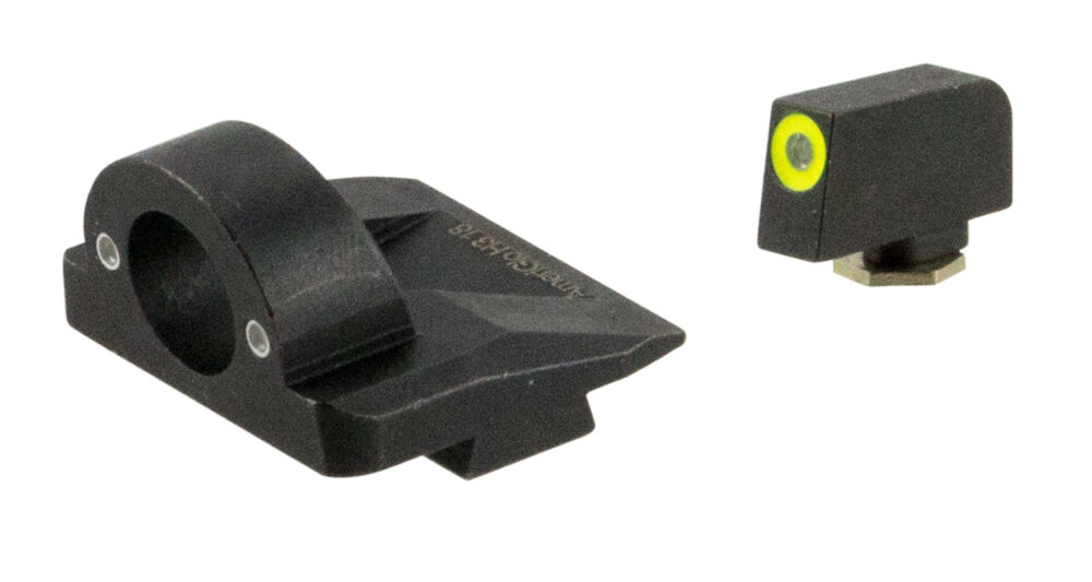 AmeriGlo GL5325 Ghost Ring Sight Set for Glock  Green Tritium LumiGreen Outline Front Sight-Green Tritium Rear Sight