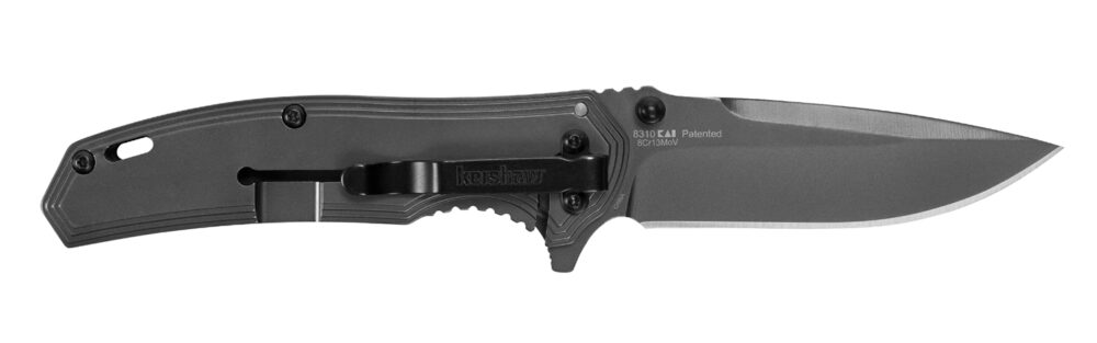 Kershaw Fringe A/O Frame Lock Knife 3" Drop Point Blade Grey