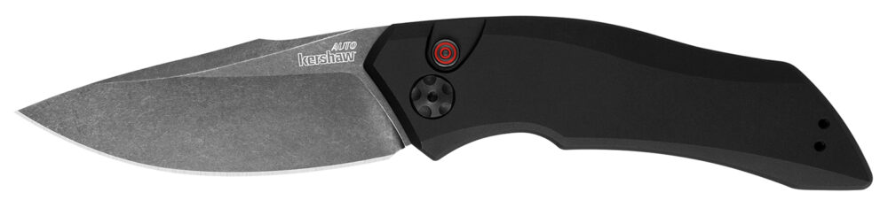 Kershaw Launch 1 Automatic Folding Knife 3-2/5" Drop Point Blackwash
