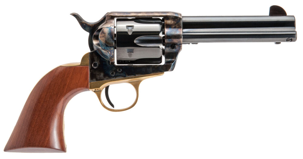 Cimarron PPP357 Pistolero  38 Special 6 Shot 4.75" Blued Steel Barrel, Blued Cylinder, Color Case Hardened Steel Frame, Walnut Grip, Exposed Hammer