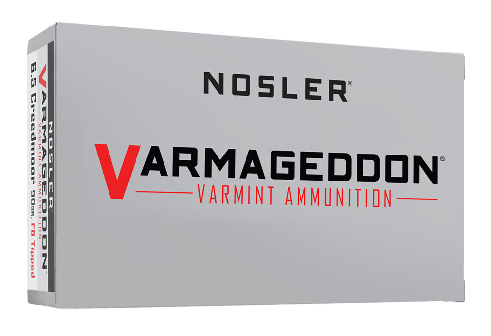Nosler Varmageddon Rifle Ammunition 6.5mm Creedmoor 90gr FB Tipped 3300 fps 20/ct