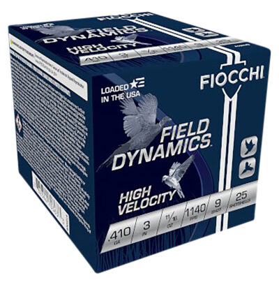 Fiocchi 410HV9 Field Dynamics High Velocity 410Gauge 3" 11/16oz 9Shot 25 Per Box/10 Case