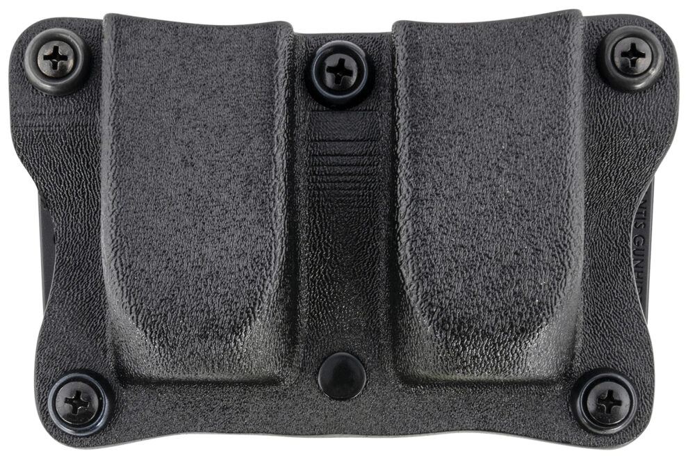 DeSantis Gunhide A87KJKKZ0 Quantico Double Mag Pouch OWB Black Kydex, Belt Clip Fits Belts Up To 1.50" Wide, Compatible w/Sig P365, Ambidextrous