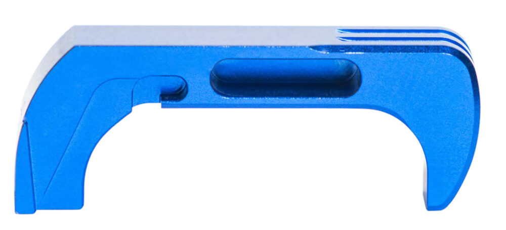 Cross Armory CRG5MCBL Mag Catch  Extended Compatible w/Glock Gen4-5 Blue Anodized Aluminum