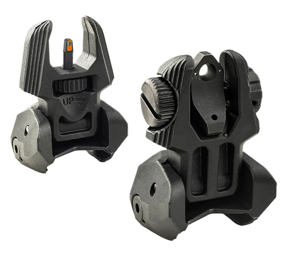 Meprolight USA 403220 FRBS Sight Set Black AR-15 Flip Up Orange Tritium Front/Green Tritium Rear