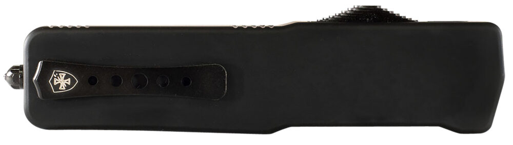 Templar Knives Premium Lightweight Black Rubber Automatic Knife 3 1/2" Drop Point Blade Black