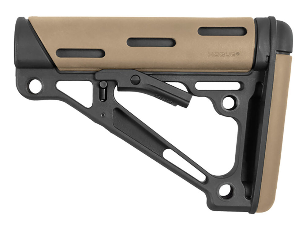 Hogue AR-15/M16 Overmolded Collapsible Mil-Spec Buffer Tube Buttstock FDE