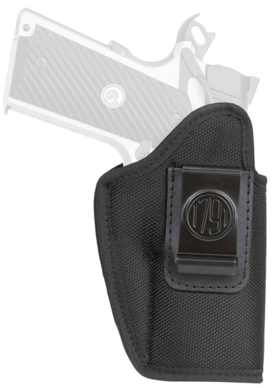 1791 Gunleather PNIWB4BLKL Premium Nylon IWB Size 04 Black Ballistic Nylon Clip-On Left Hand