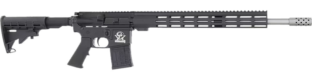 Great Lakes Firearms  AR-15  450 Bushmaster 5+1 18" Stainless Barrel, Black Rec, A2 Grip, Carbine Stock, Compensator