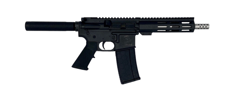 Great Lakes Firearms GL15223SSPBLK AR-15 Pistol 223 Wylde 30+1 7.50" Stainless Barrel, Black, 7" M-LOK Handguard, Buffer Tube (No Brace), A2 Grip