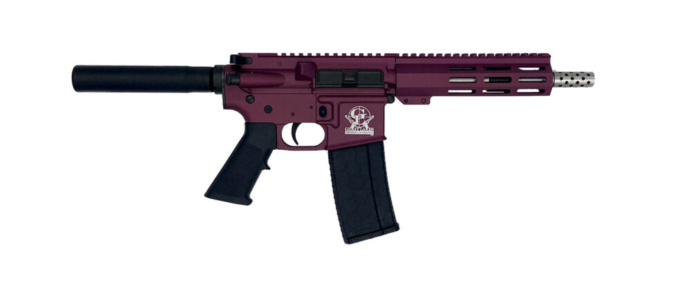 Great Lakes AR-15 Pistol .223 Wylde 30rd Magazine 7.5" Stainless Barrel Black Cherry Finish