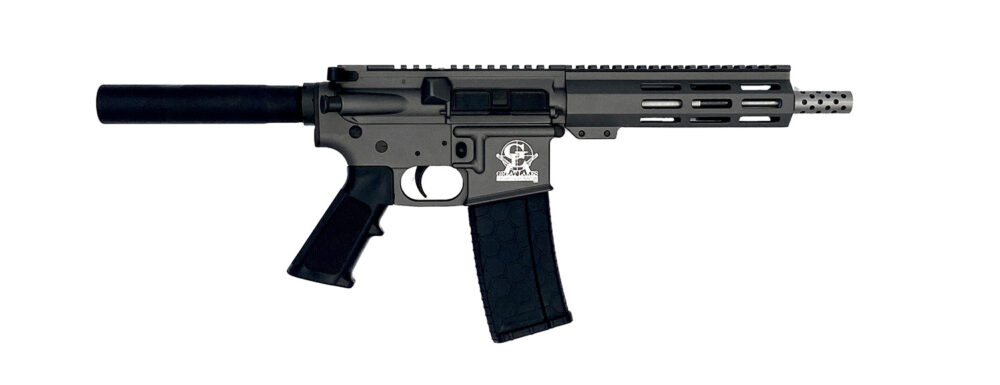 Great Lakes Firearms GL15223SSPTNG AR-15 Pistol 223 Wylde 30+1 7.50" Stainless Barrel, Tungsten Rec, 7" M-LOK Handguard, Buffer Tube (No Brace), Black A2 Grip
