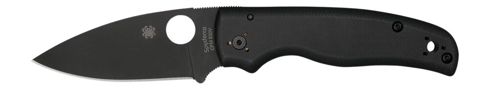 Spyderco C229GPBK Shaman  3.58" Folding Plain Black DLC CPM S30V SS Blade/Black Textured G10 Handle Includes Pocket Clip