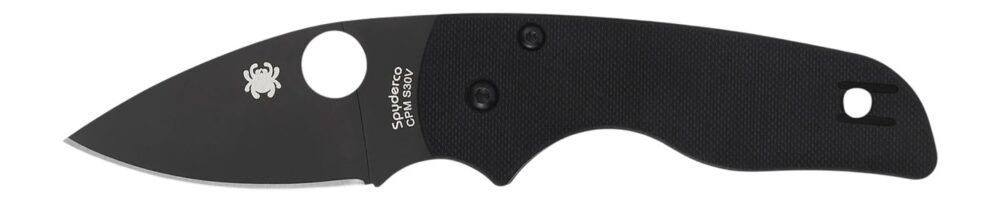 Spyderco C230GPBBK Lil' Native  2.42" Folding Plain Black DLC CPM S30V SS Blade/Black Textured G10 Handle Includes Pocket Clip