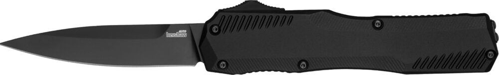 Kershaw Livewire OTF Automatic Knife 3-3/10" Spear Point Blade Black with Black Blade