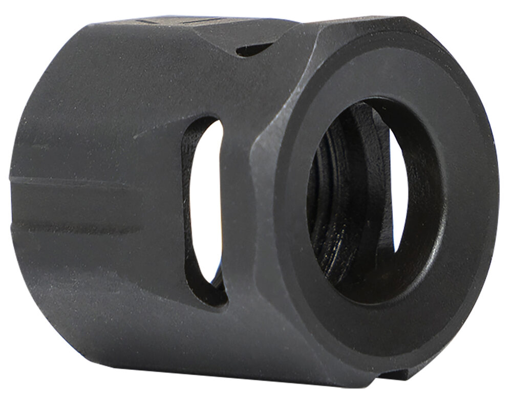 Strike Industries MCCIRCLE Micro Threaded Compensator Black Steel 1/2"x28 Threads 0.64" OAL Compatible w/ 9mm/357 SIG