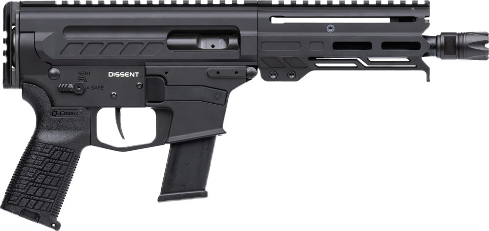 CMMG 45A4C0FAB Dissent MKG 45 ACP 13+1 6.50" Black Nitride Medium Taper Threaded Barrel, CMMG 5.5" M-LOK Handguards, Black Armor Cerakote Aluminum Picatinny Rail Receiver, CMMG Zeroed Grips