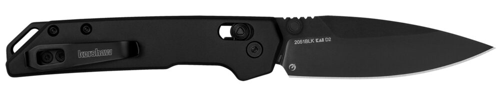 Kershaw Mini Iridium Folding Knife 3" Spear Point Blade Black