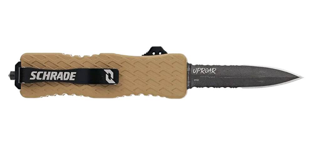Schrade Uproar Tactical D/A OTF Knife 3" Blade FDE