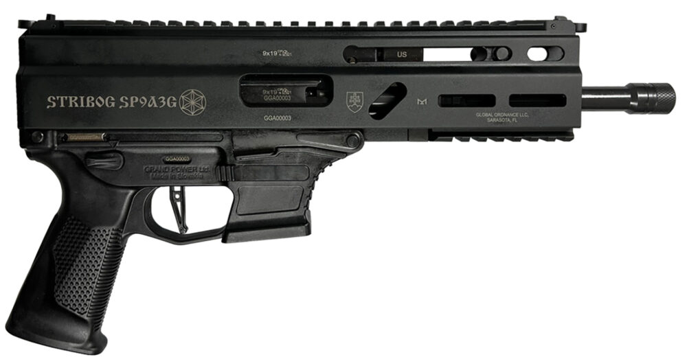 Grand Power Stribog SP9G3 Handgun 9mm Luger 30rd Magazines(3) 8" Barrel -Uses Glock Style Magazines