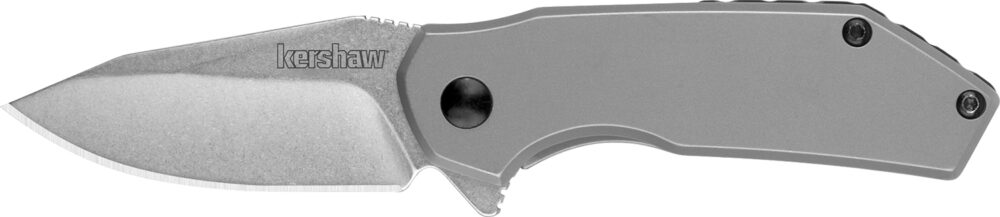 Kershaw Valve Folding Knife 2-1/4" Drop Point Blade Silver