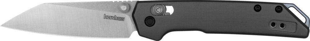 Kershaw 2051R Iridium Mini 3" Folding Reverse Tanto Plain Stonewashed D2 Steel Blade, Gray Anodized Aluminum Handle
