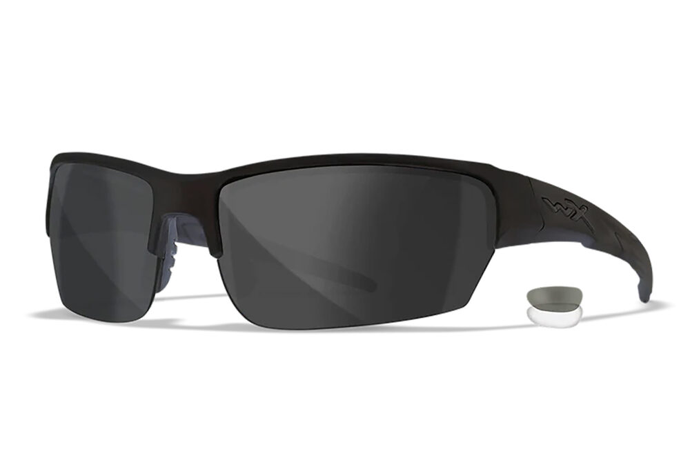 Wiley X CHSAI07 SAINT  S/M Smoke Gray/Clear Lens Polycarbonate Matte Black Frame