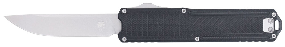 CobraTec Knives CTRNGBLKDNS Ranger  3.25" OTF Plain Stonewashed D2 Steel Blade, 4.75" Black Textured G10 Scales Handle