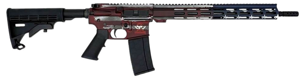 GLFA AR-15 Rifle .223 Wylde 30rd Magazine 16" Barrel Barrel Worn American Flag Frame