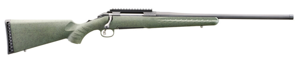Glenfield 52006 Model A  Full Size 350 Legend 5+1 20" Matte Black Threaded Barrel, Matte Black Alloy Steel Receiver w/Picatinny Rail, Moss Green Splatter Fixed Synthetic Stock, Thread Protector