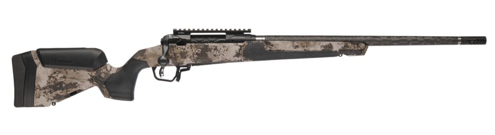 Savage Arms 32740 110 UltraLite Pro Full Size 7mm PRC 3+1 20" Carbon Fiber Savage Barrel, Western Camo Accufit V2 Synthetic Stock, Right Hand