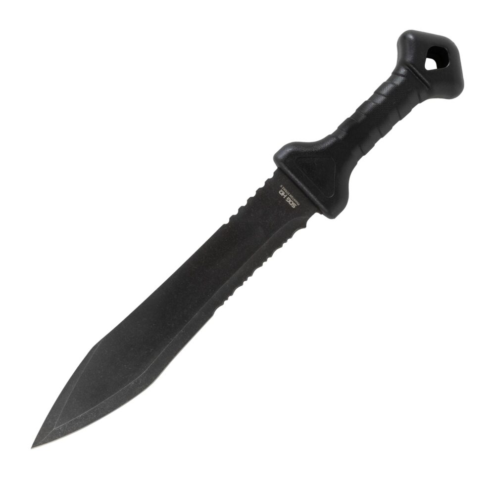 SOG Phantom Strike II Machete Fixed Knife 12-3/5" Spear Point Blade Black