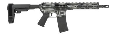 Shark Coast Tactical SCC07046ANBK-P Anime-15 Black 5.56 NATO 30+1 10.50" Black Nitride Threaded Barrel, Aluminum Receiver w/Picatinny Rail, M-LOK Handguard, Polymer SB Tactical SBA3 Brace, Polymer Gri
