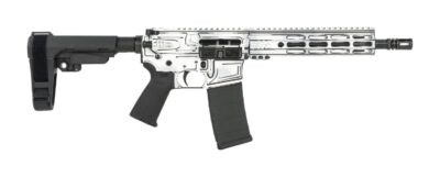 Shark Coast Tactical SCC06223AWHT-P Anime-15 White 5.56 NATO 30+1 10.50" Black Nitride Threaded Barrel, Aluminum Receiver w/Picatinny Rail, M-LOK Handguard, Polymer SB Tactical SBA3 Brace, Polymer Gri
