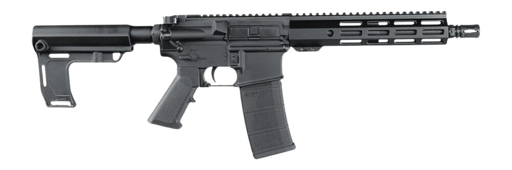 Andro Corp Industries 30010HBMPS ACI-15 Halo 300 Blackout 30+1 10" Black Nitride Threaded Barrel, Black Anodized Aluminum Receiver w/Picatinny Rail, M-LOK Handguard, Black Polymer SBA3 Pistol Brace, A
