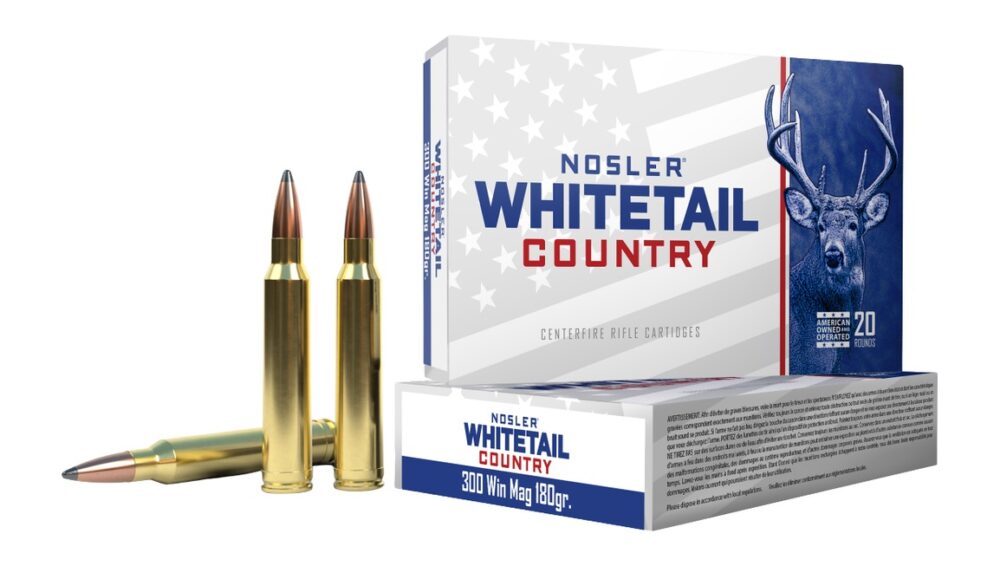 Nosler Whitetail Country Rifle Ammunition .300 Win Mag 180gr SP 20/ct