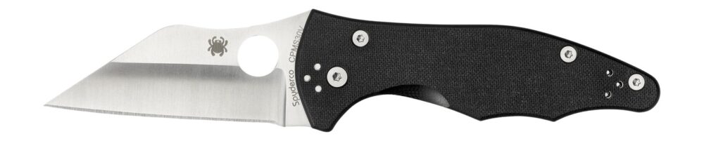 Spyderco C85GP2 Yojimbo 2  3.20" Folding Wharncliffe Plain Satin CPM S30V SS Blade/ Black Textured G10 Handle Includes Pocket Clip