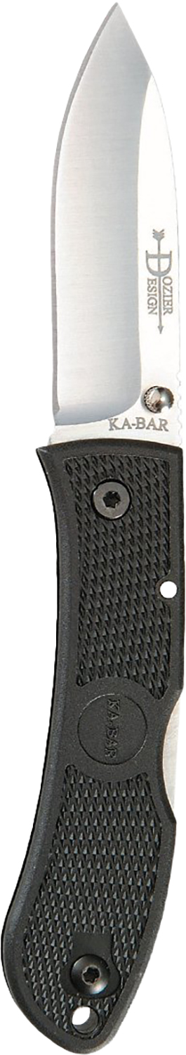 Ka-Bar Dozier Hunter Folding Knife 3" Drop Point Blade Black