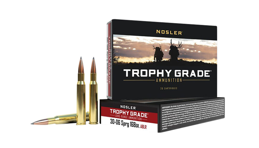 Nosler Accubond Long Range Trophy Grade Rifle Ammunition .30-06 Sprg 168 gr PT 2800 fps 20/ct