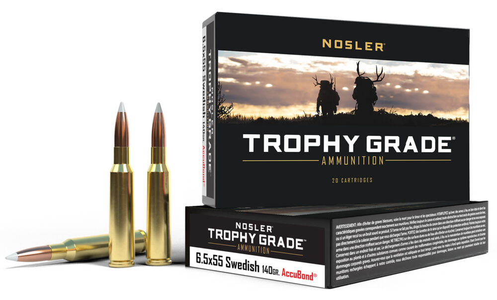 Nosler Accubond Trophy Grade Rifle Ammunition 6.5x55 Mauser 140 gr PT 2650 fps 20/ct