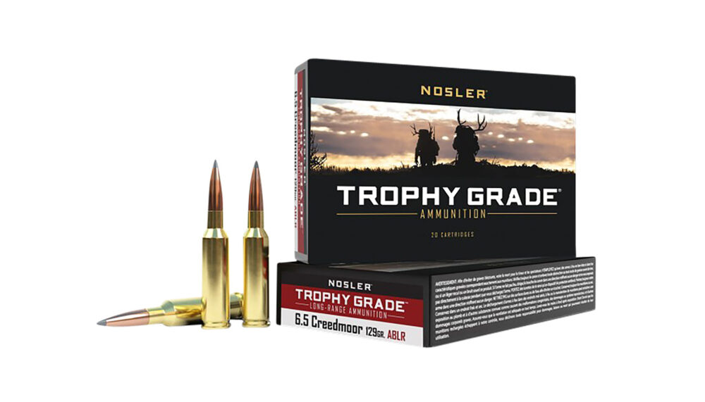 Nosler Trophy Grade Accubond Long Range Rifle Ammunition 6.5 Creedmoor 129gr ABLR SP 2850 fps 20/ct